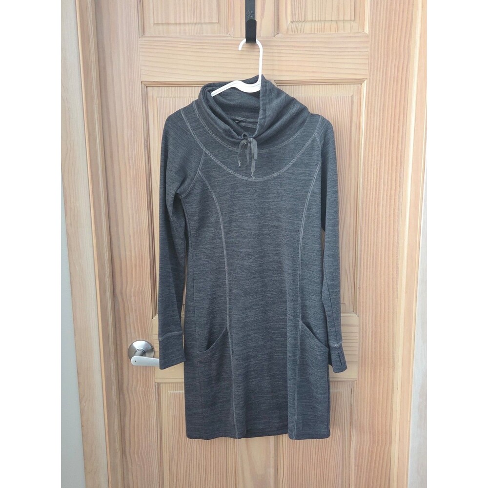 Kuhl Women's Long Sleeve Cowl Neck Grey Dress XS